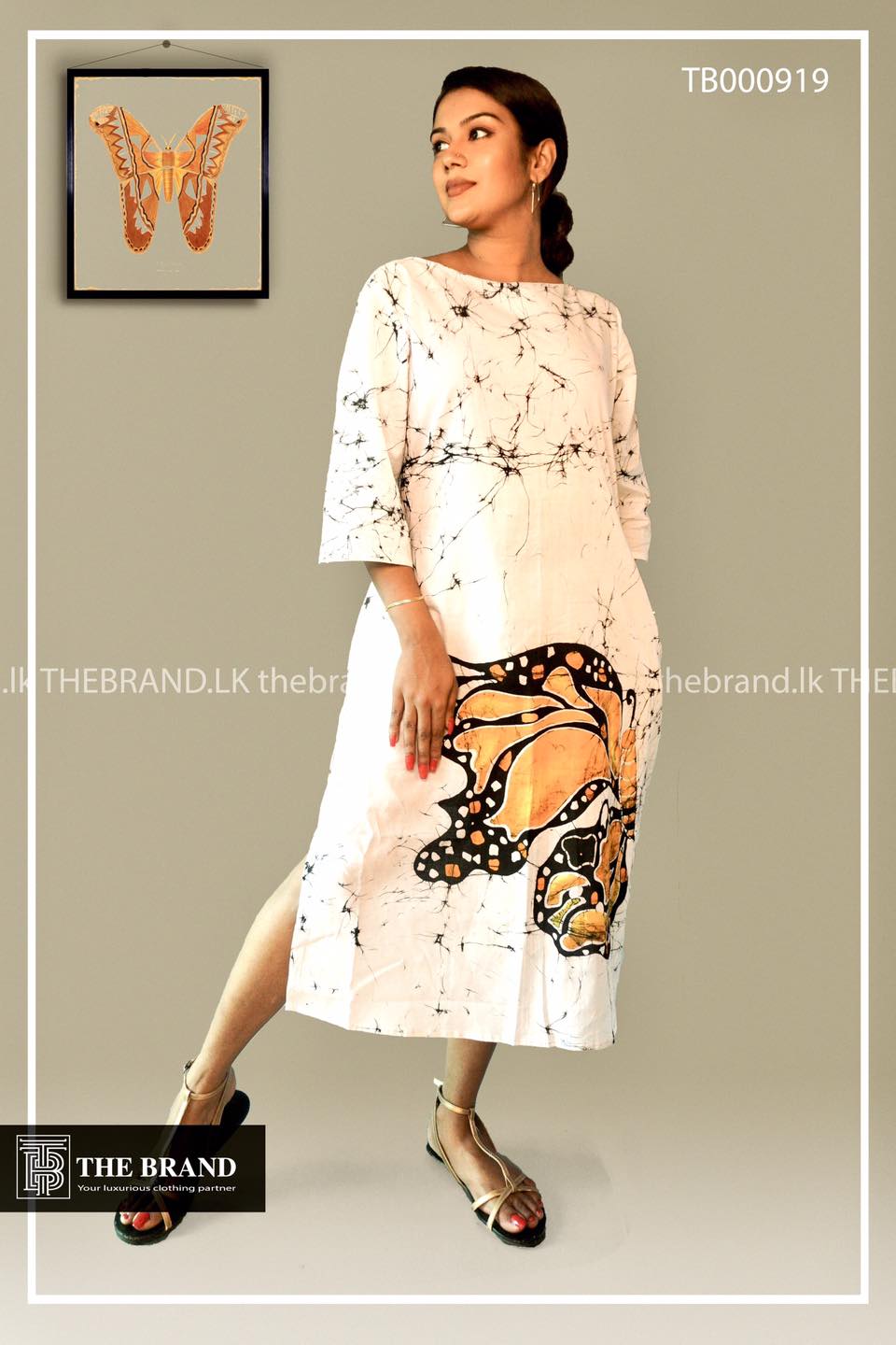 The Brand butterfly batik dress